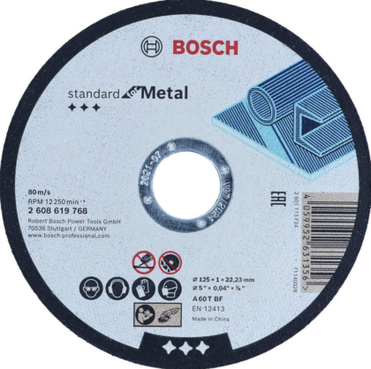 BOSCH Standard for Metal A 60 T BF, 125x22,23x1,0mm 061599765G - 1