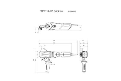 WEVF 10-125 Quick Inox, el.ugaona brusilica sa produzenim vratom, za inox - 2
