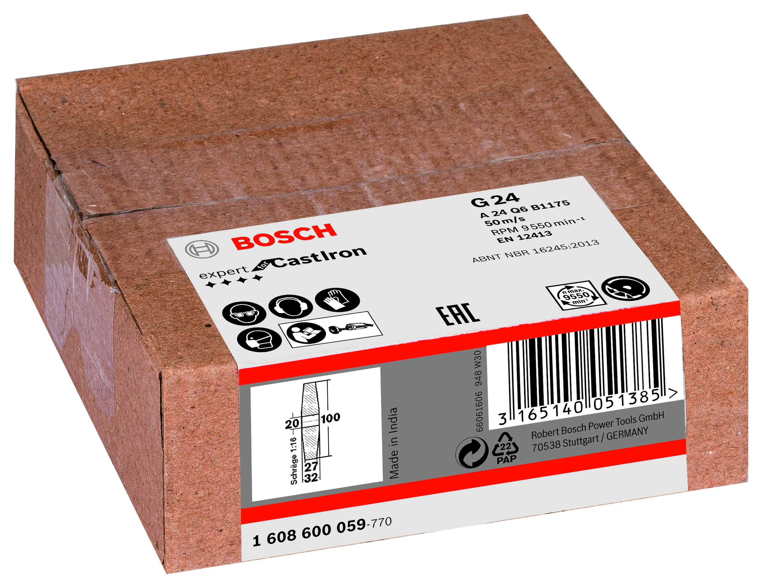 BOSCH Brusna tocila za ravne brusilice 1608600059 - 2