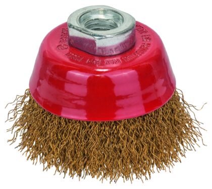 BOSCH Clean for Metal lončaste četke sa talasastom žicom i navojem M14 za ugaone brusilice, obložena mesingom 1608614020 - 1