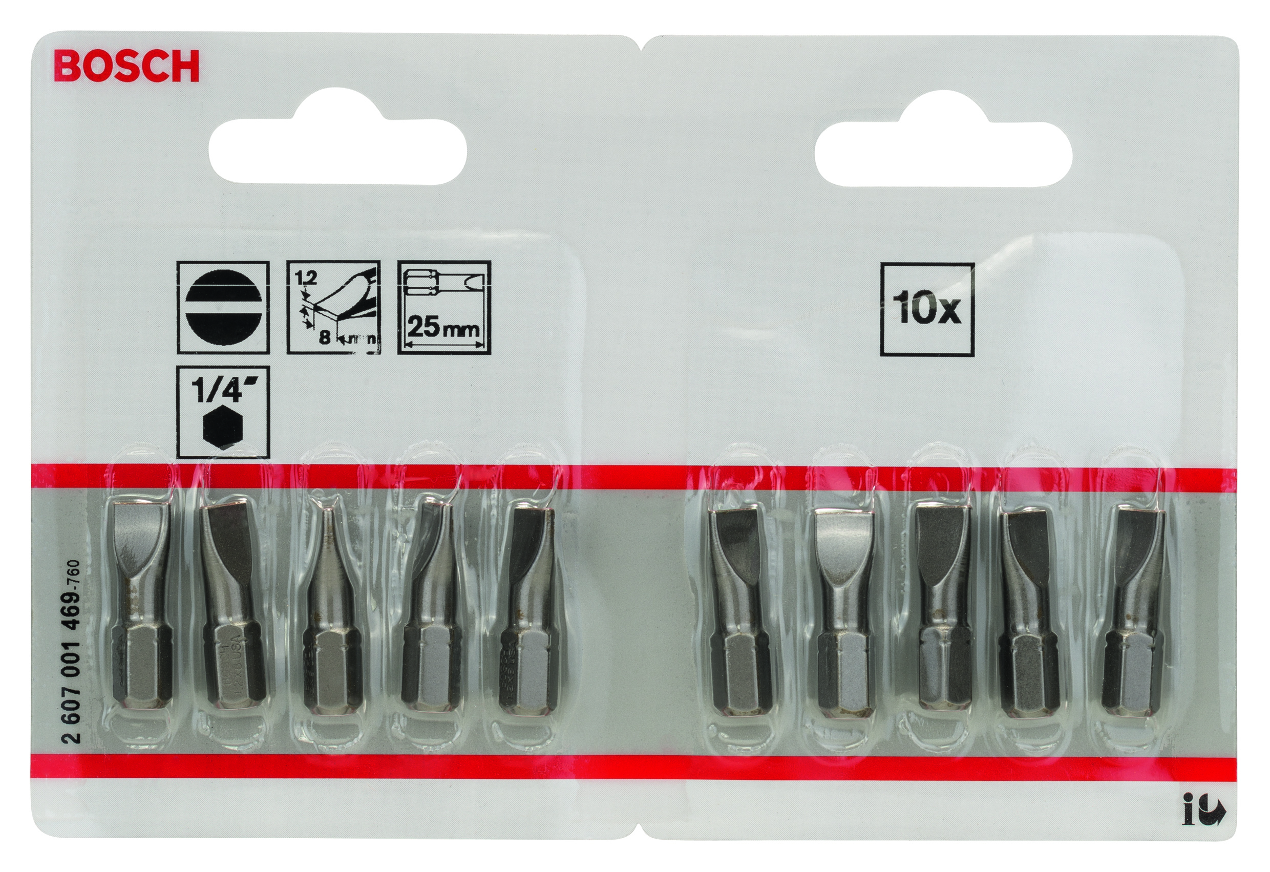 BOSCH Extra Hard nastavci za odvrtače sa prorezom 2607001469 - 2