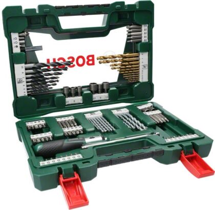 BOSCH 91-delni V-Line TiN set burgija i bitova sa odvrtačem čegrtaljkom i magnetnim štapom 2607017195 - 1