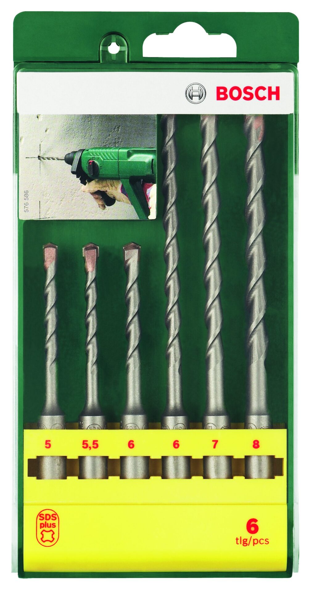 BOSCH Komplet burgija za udarne bušilice SDS plus-5, 6 komada 2607019448 - 2