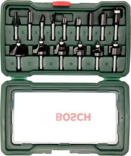 BOSCH 15-delni set TC glodala (1/4" prihvat) 2607019468 - 1