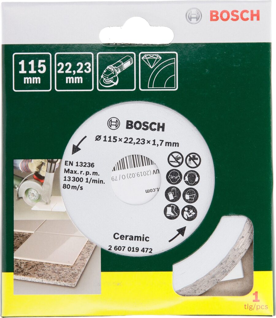 BOSCH Dijamantska rezna ploča za pločice, Ø 115 mm 2607019472 - 2