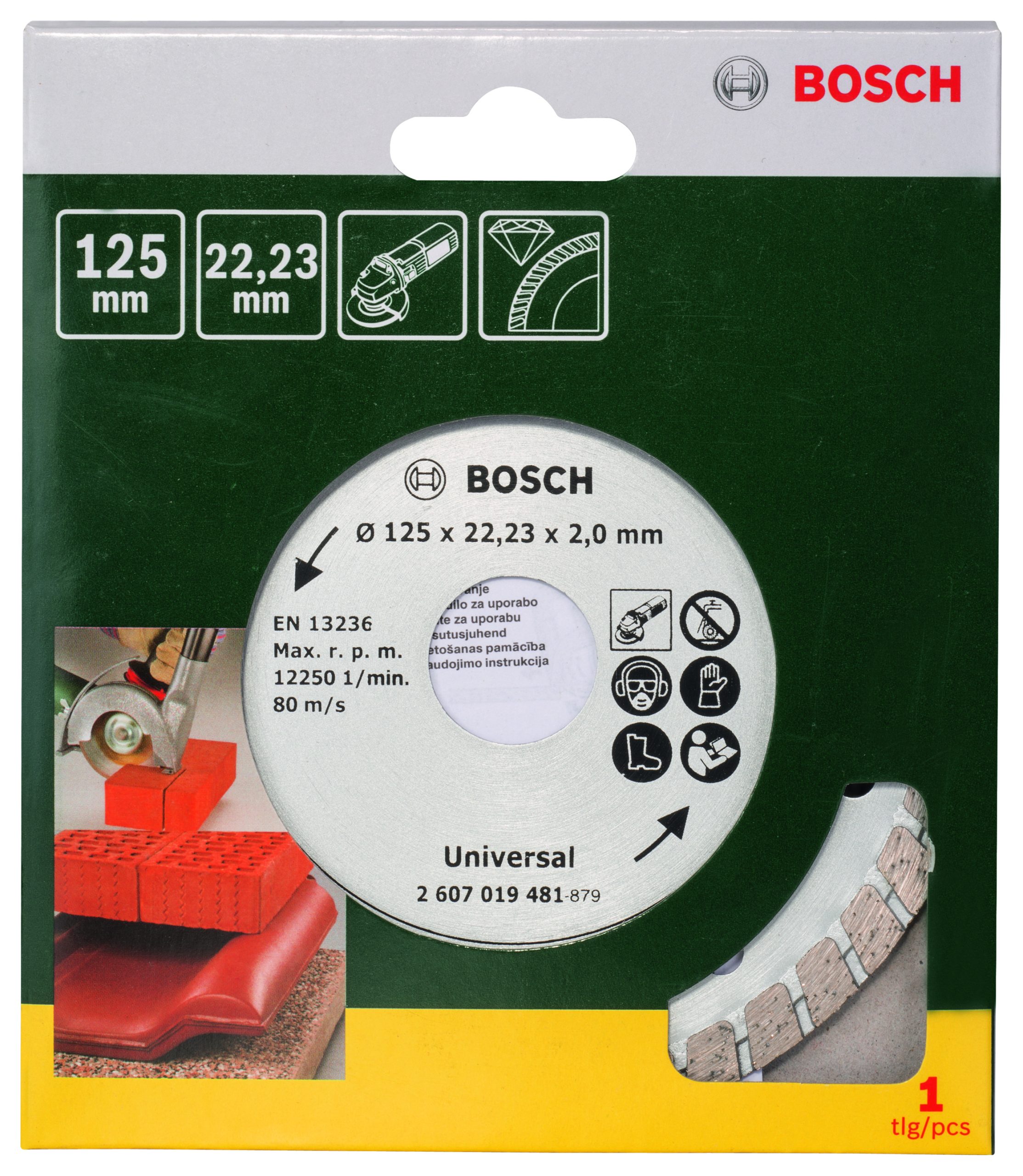 BOSCH Dijamantska rezna ploča Turbo, Ø 125 mm 2607019481 - 2
