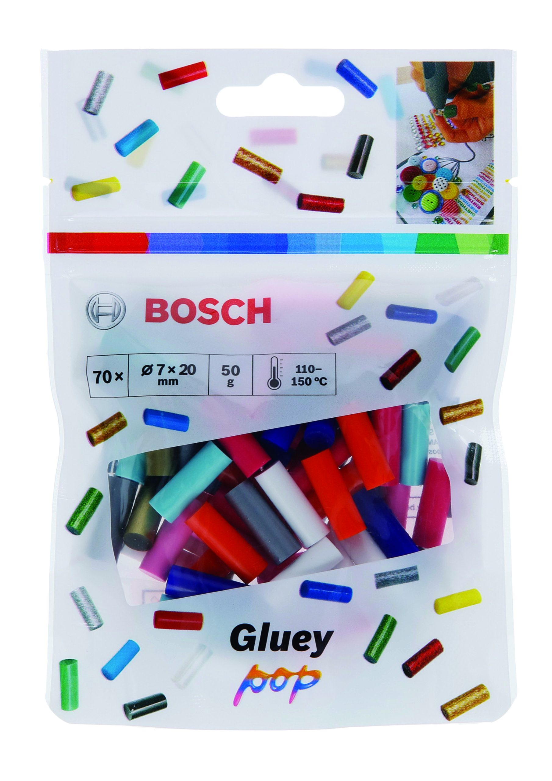 BOSCH Gluey štapići, kombinacija 8 POP boja 2608002011 - 2