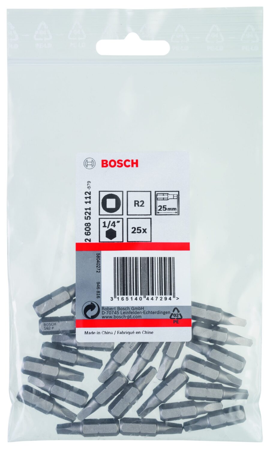 BOSCH Extra Hard burgije za odvrtače, četvrtaste 2608521112 - 2