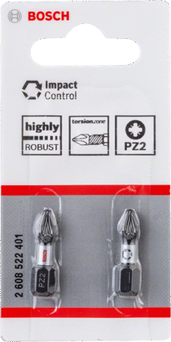 PRO Pozidriv Impact nastavak, PZ2, 25 mm, 2 kom - 2