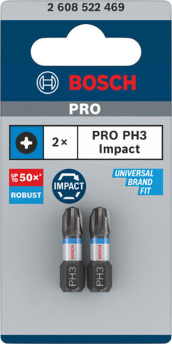 PRO Phillips Impact nastavak, PH3, 25 mm, 2 kom. - 2