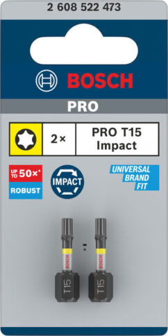 PRO Torx Impact nastavak, T15, 25 mm, 2 kom. - 2