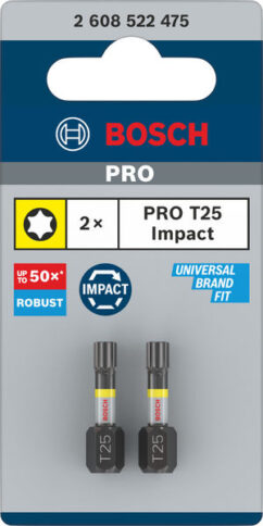 PRO Torx Impact nastavak, T25, 25 mm, 2 kom. - 2