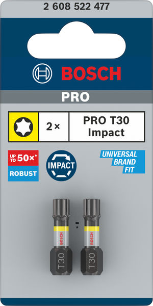 BOSCH PRO Torx Impact nastavak, T30, 25 mm, 2 kom. 2608522477 - 2