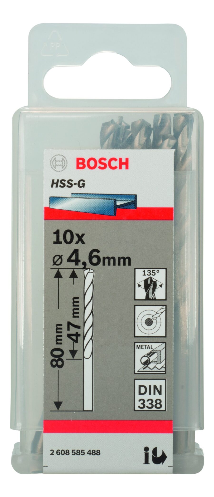 BOSCH Burgije za metal HSS-G, DIN 338 2608585488 - 2