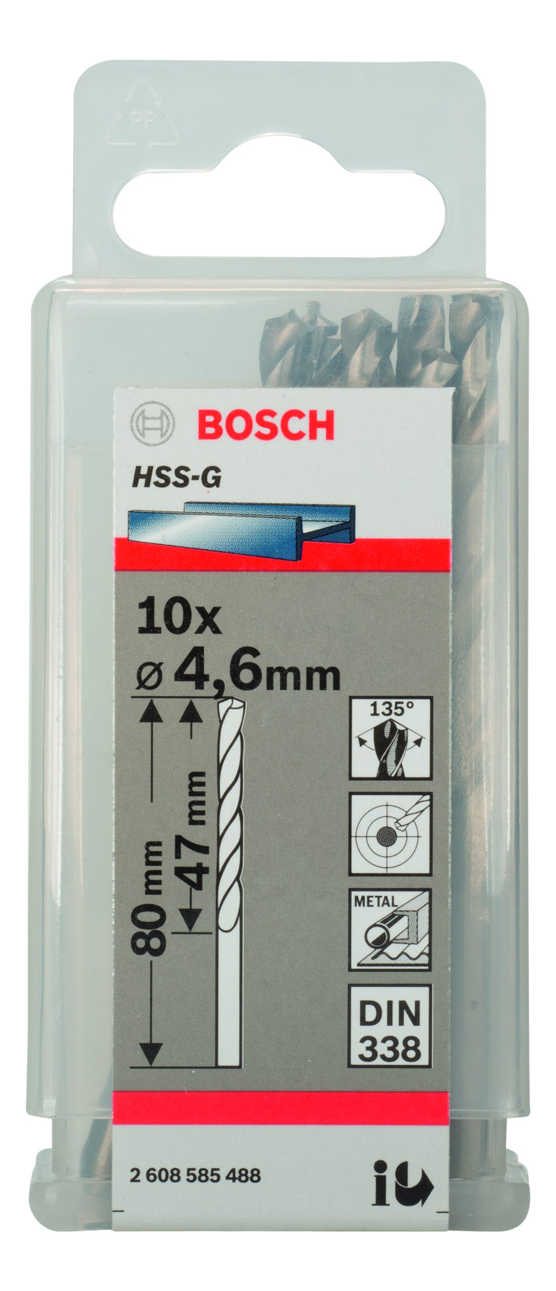 BOSCH Burgije za metal HSS-G, DIN 338 2608585488 - 2
