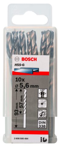 Burgije za metal HSS-G, DIN 338 - 2