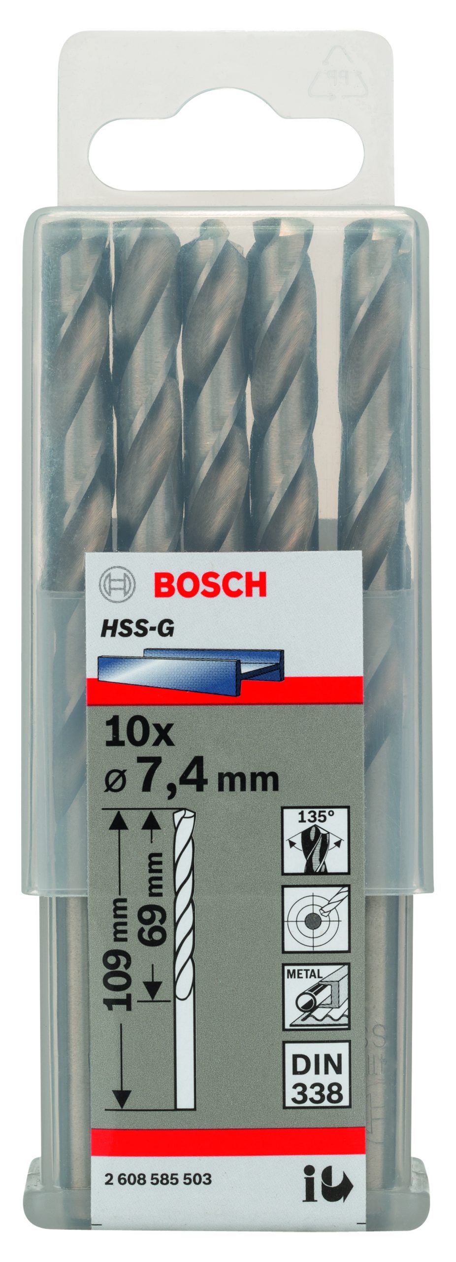 BOSCH Burgije za metal HSS-G, DIN 338 2608585503 - 2