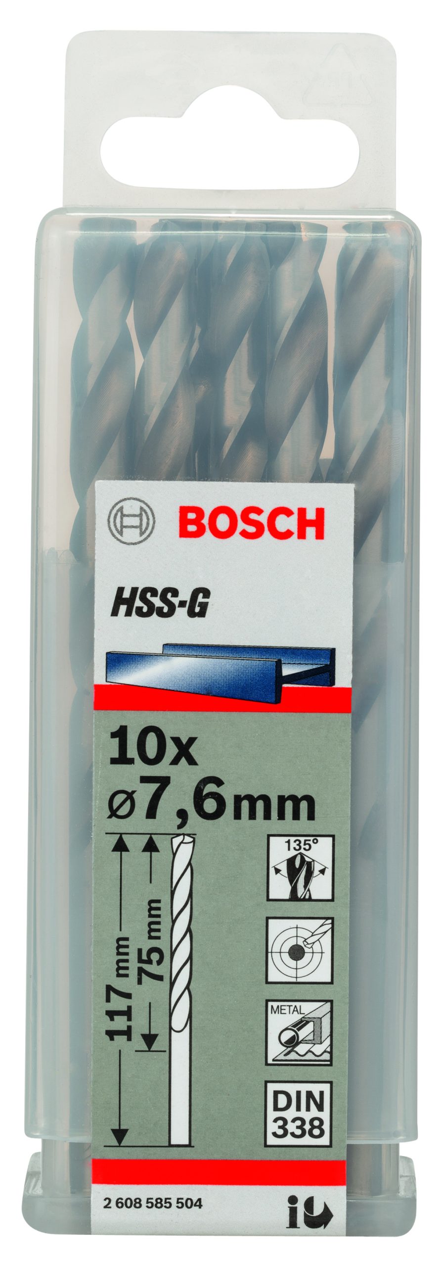 BOSCH Burgije za metal HSS-G, DIN 338 2608585504 - 2