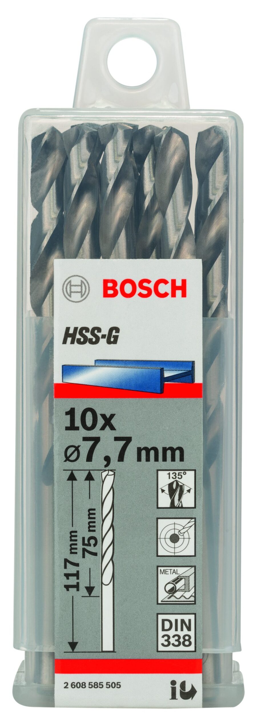 BOSCH Burgije za metal HSS-G, DIN 338 2608585505 - 2