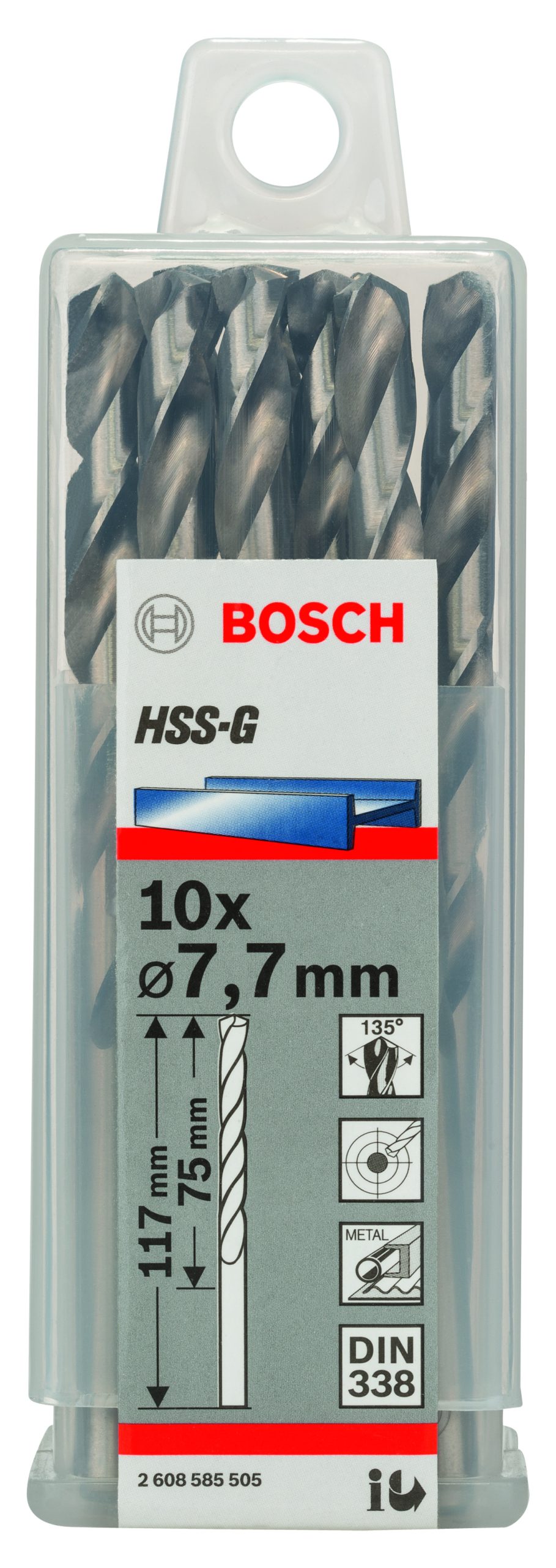 BOSCH Burgije za metal HSS-G, DIN 338 2608585505 - 2