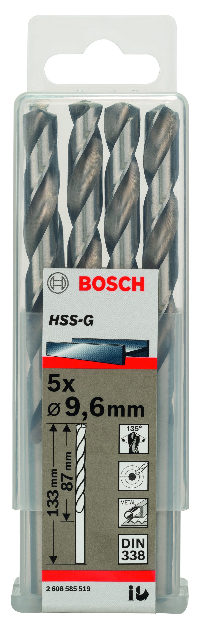 BOSCH Burgije za metal HSS-G, DIN 338 2608585519 - 2