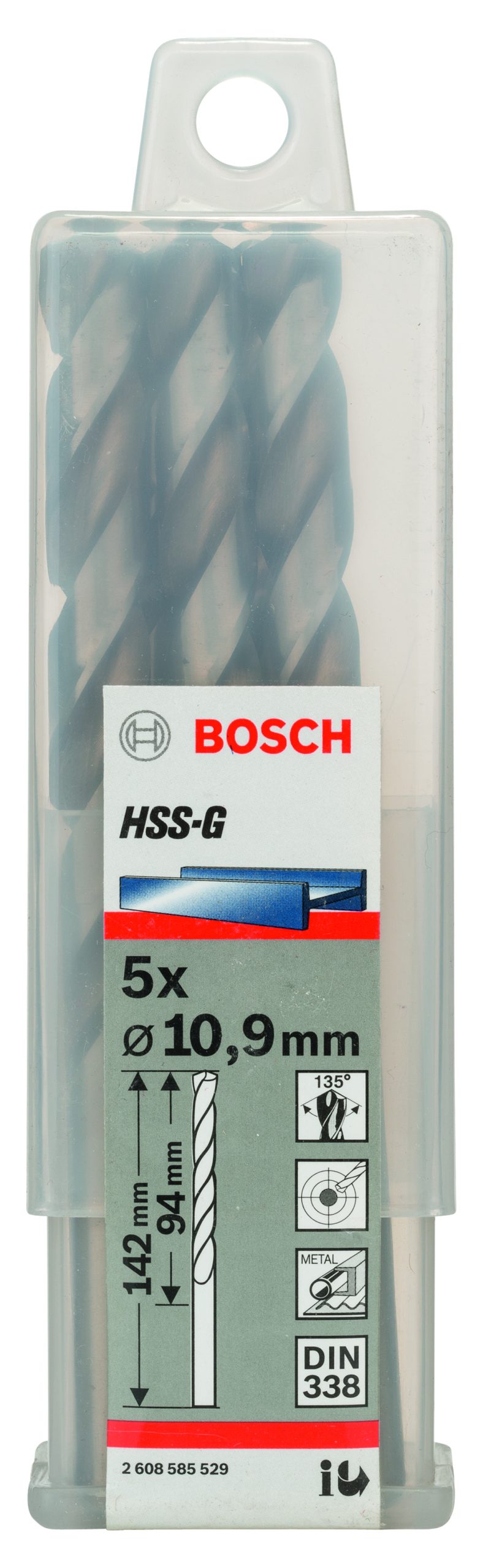 BOSCH Burgije za metal HSS-G, DIN 338 2608585529 - 2