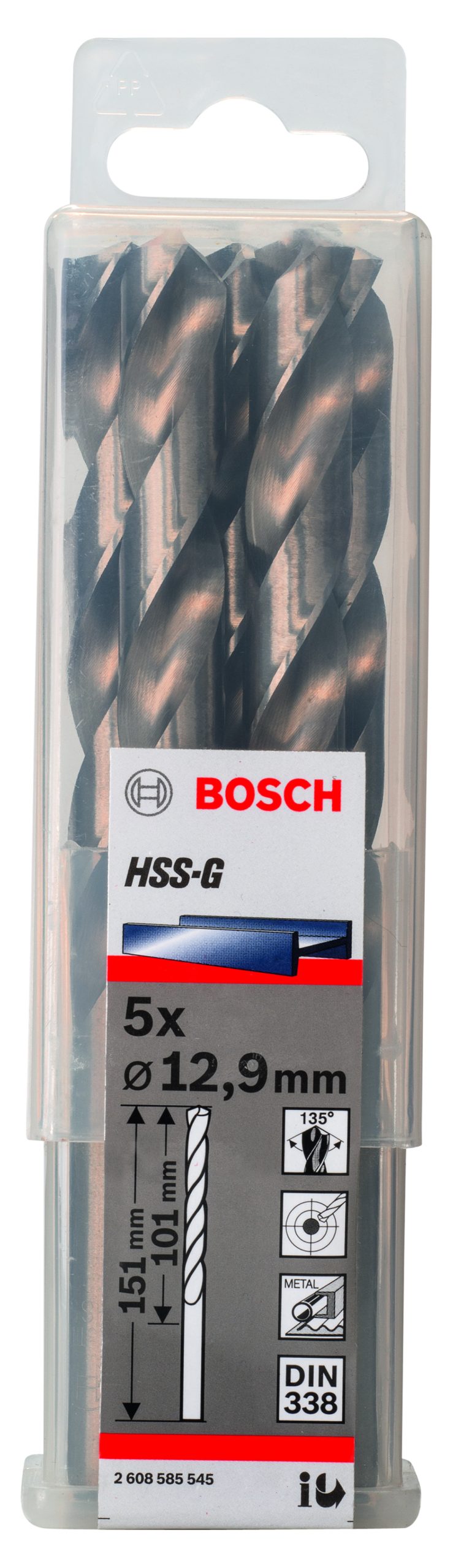 BOSCH Burgije za metal HSS-G, DIN 338 2608585545 - 2