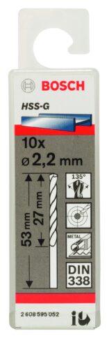 Burgije za metal HSS-G, DIN 338 - 2