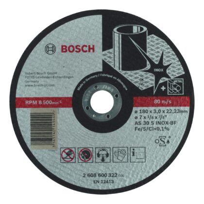 BOSCH Expert for Inox rezne ploče sa ravnim centrom, otvorom od 22,23 mm za velike ugaone brusilice 2608600322 - 1