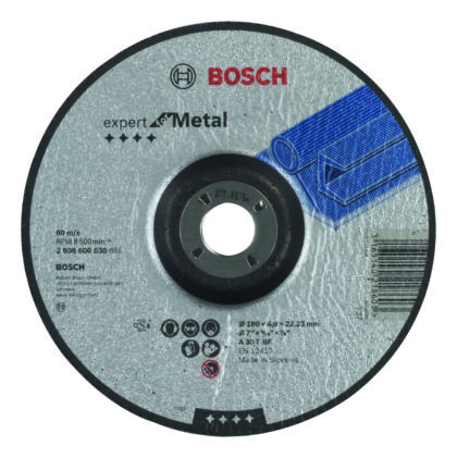 BOSCH Expert for Metal brusni diskovi sa uvučenim centrom, otvorom od 22,23 mm za velike ugaone brusilice 2608600538 - 1