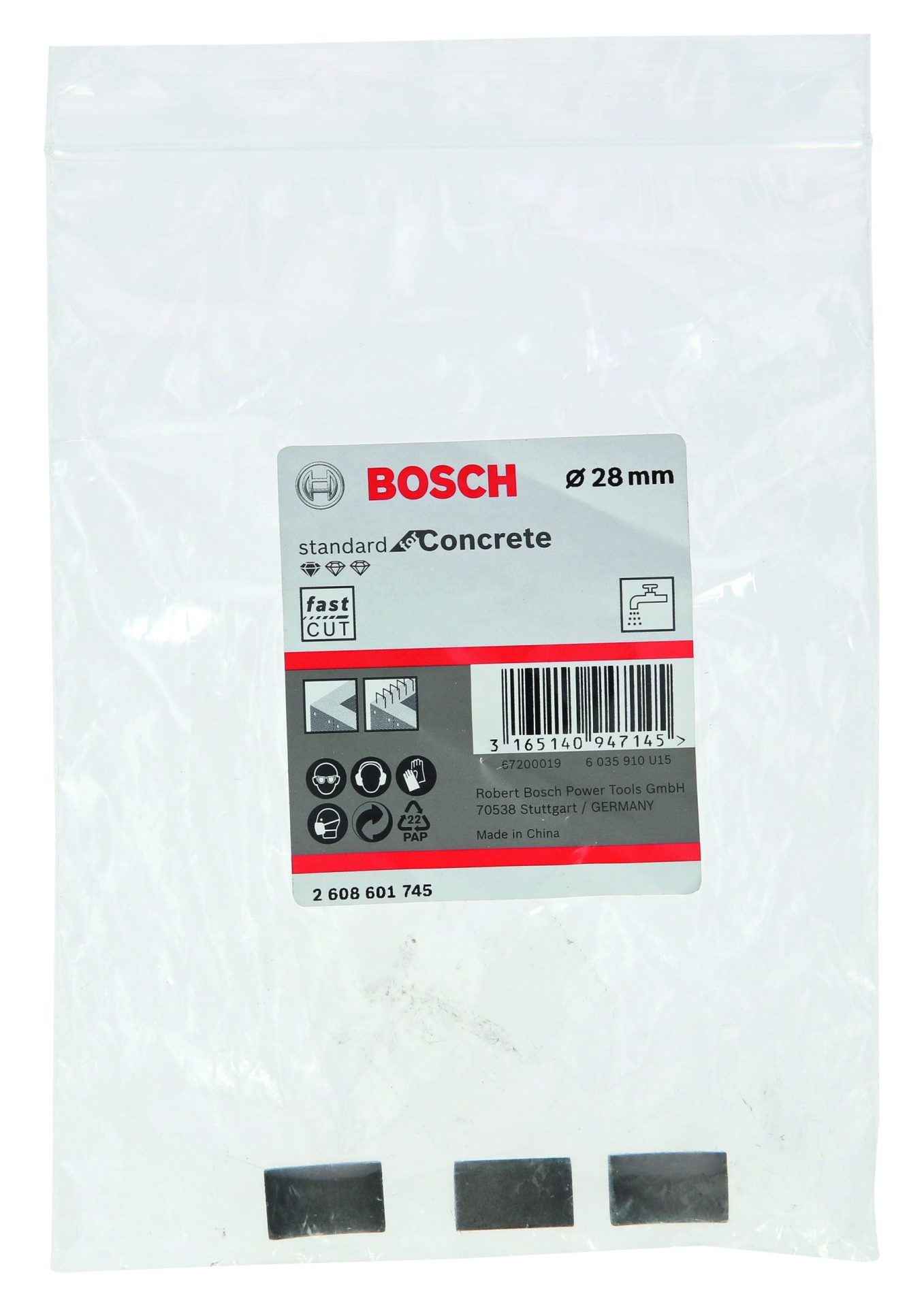 BOSCH Standard for Concrete segmenti za dijamantske krune za mokro bušenje 1 1/4" UNC 2608601745 - 2