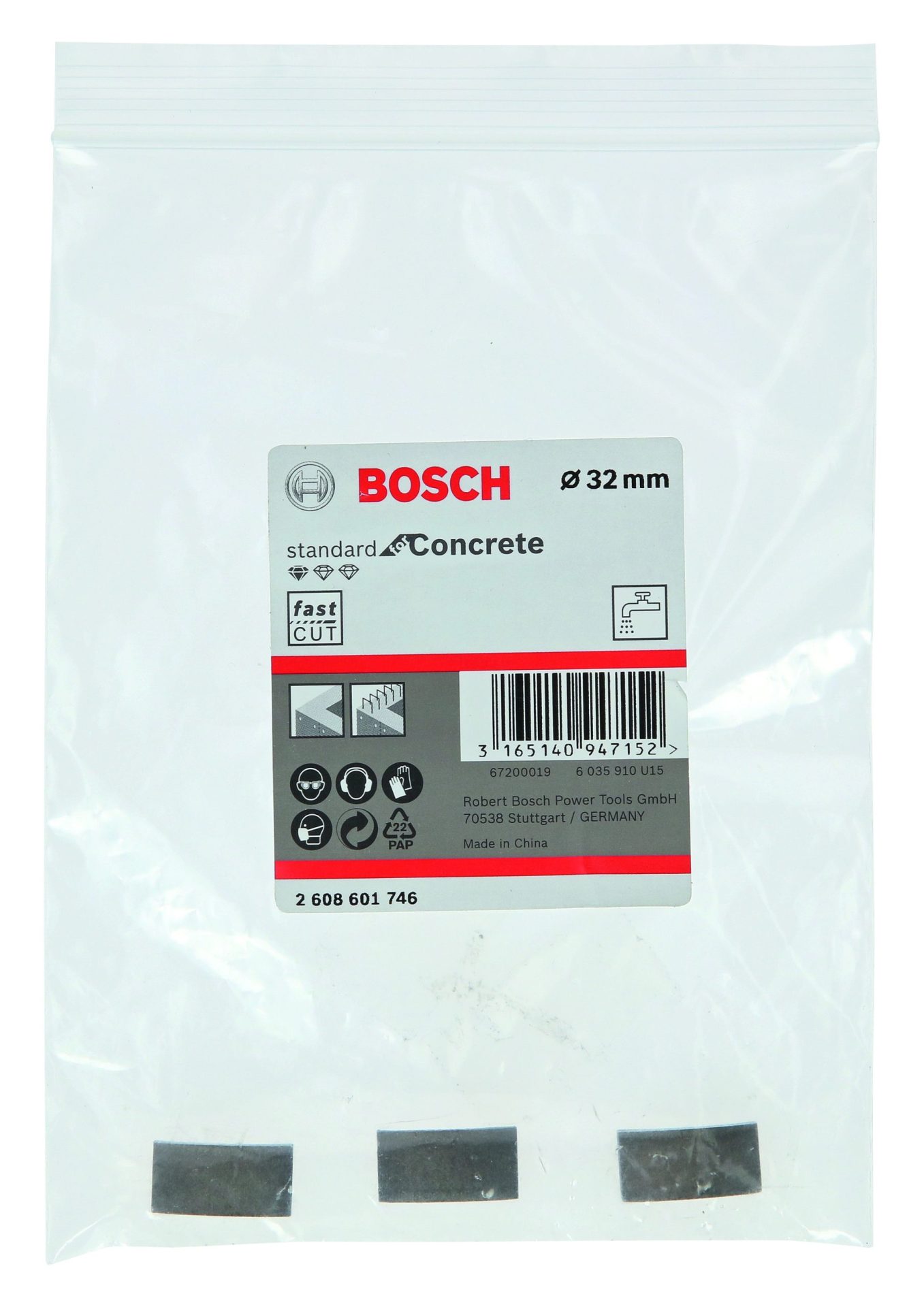 BOSCH Standard for Concrete segmenti za dijamantske krune za mokro bušenje 1 1/4" UNC 2608601746 - 2