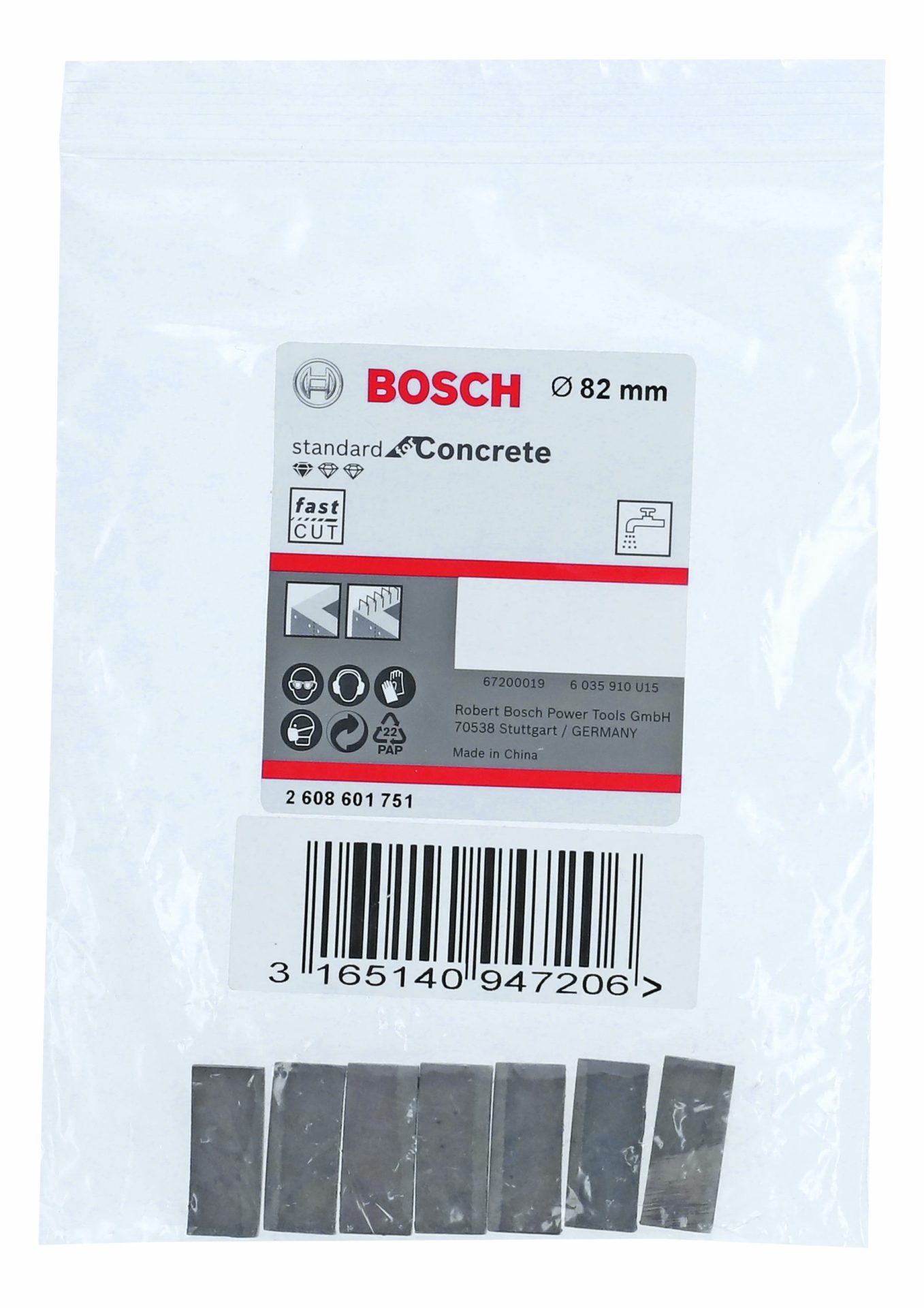 BOSCH Standard for Concrete segmenti za dijamantske krune za mokro bušenje 1 1/4" UNC 2608601751 - 2