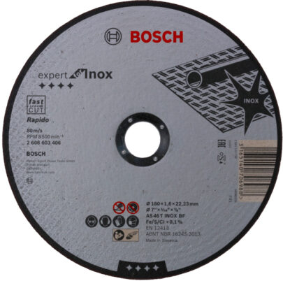 Expert for Inox Rapido rezne ploče sa ravnim centrom, otvorom od 22,23 mm za velike ugaone brusilice - 1