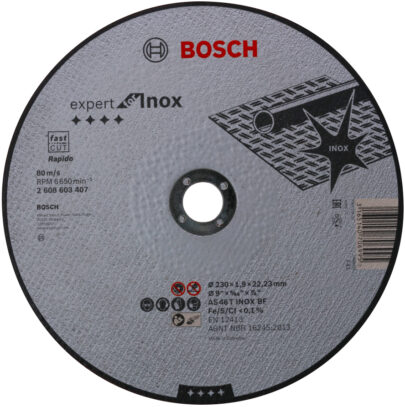 Expert for Inox Rapido rezne ploče sa ravnim centrom, otvorom od 22,23 mm za velike ugaone brusilice - 1