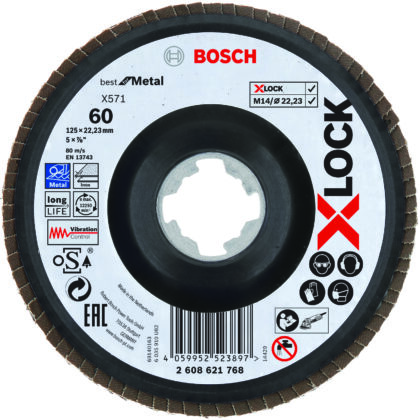 BOSCH X571 Best for Metal X-LOCK lamelne brusne ploče, verzija pod uglom 2608621768 - 1