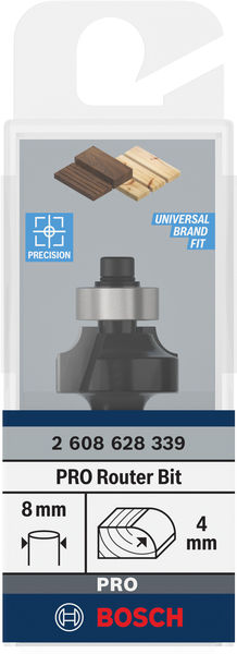 BOSCH PRO glodalo za zaobljavanje, R 4, prihvat 8 mm 2608628339 - 2