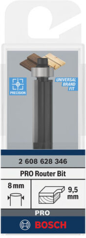 PRO glodalo za glodanje u ravni sa ležajevima na dnu, Ø 9,5×L 25,4, prihvat 8 mm - 2
