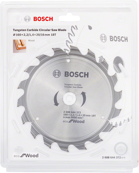 BOSCH List kružne testere Eco for wood Ø160x2,2x20/18z 2608644372 - 2