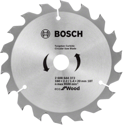 BOSCH List kružne testere Eco for wood Ø160x2,2x20/18z 2608644372 - 1