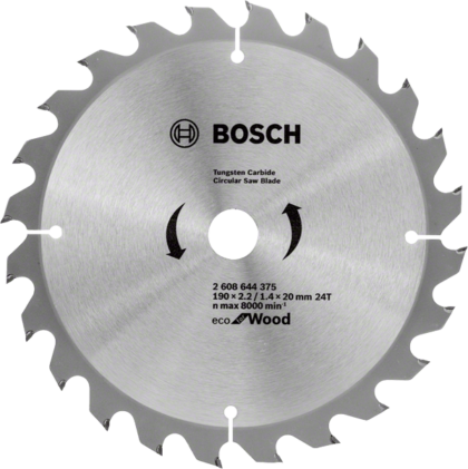 BOSCH List kružne testere Eco for wood Ø190x2,2x20/24z 2608644375 - 1