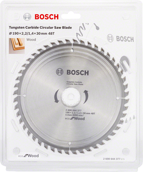BOSCH List kružne testere Eco for wood Ø190x2,2x30/48z 2608644377 - 2