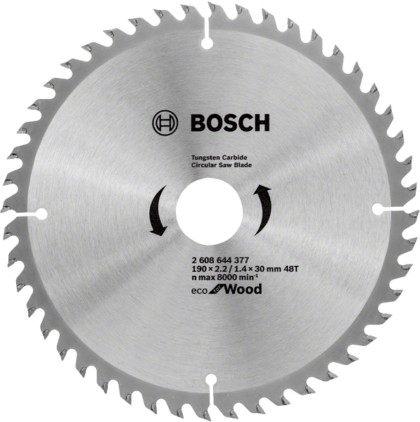 BOSCH List kružne testere Eco for wood Ø190x2,2x30/48z 2608644377 - 1