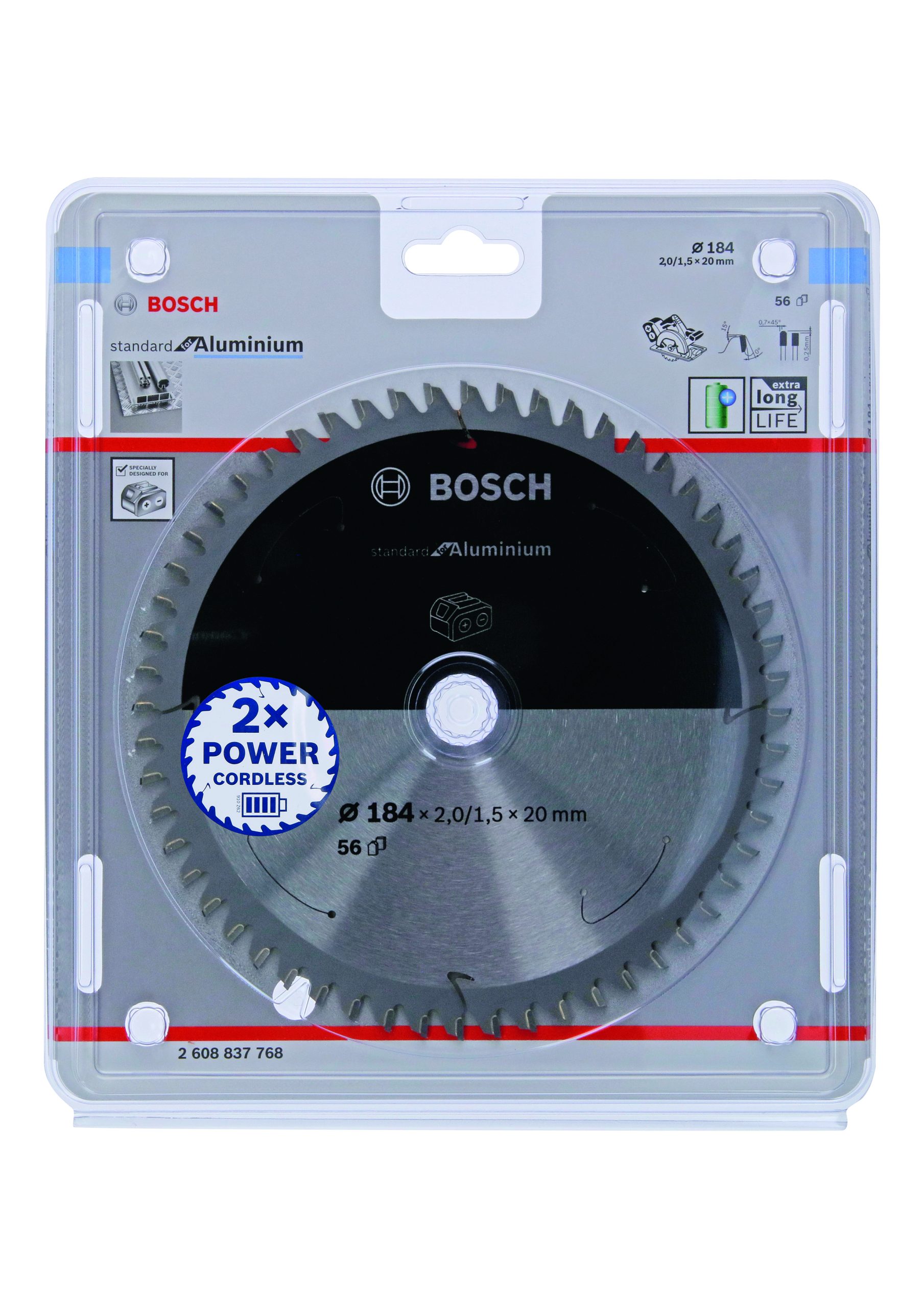 BOSCH Standard for Aluminium listovi kružne testere za akumulatorske ručne testere 2608837768 - 2