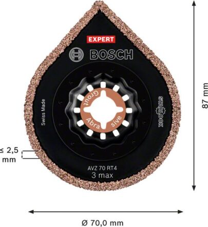 EXPERT 3 max AVZ 70 RT4 ploče za fugovanje za multifunkcionalne alate od 70 mm, 10 delova - 2