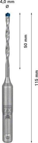 EXPERT SDS plus-7X burgija za udarne bušilice od 4 x 50 x 115 mm - 2