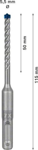 EXPERT SDS plus-7X burgija za udarne bušilice od 5,5 x 50 x 115 mm - 2