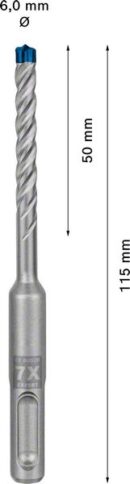 EXPERT SDS plus-7X burgija za udarne bušilice od 6x50x115 mm - 2
