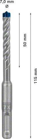 EXPERT SDS plus-7X burgija za udarne bušilice od 7 x 50 x 115 mm - 2