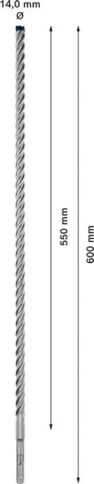 EXPERT SDS plus-7X burgija za udarne bušilice od 14 x 550 x 600 mm - 2